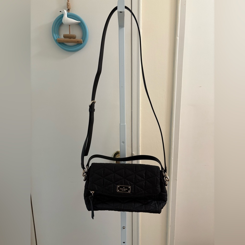 Kate Spade Minka Black Nylon Quilted Womens Handbag